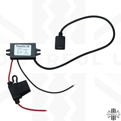 12v to 5v (3A) USB-A Port Adapter Kit