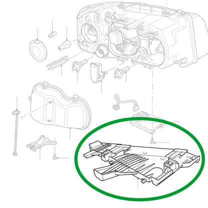 Headlight base mount - genuine - for Land Rover Freelander 2 - LH