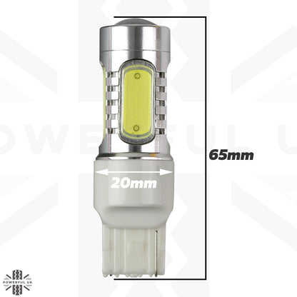 White LED Bulb (T20) - Single Function Reverse/DRL - PAIR