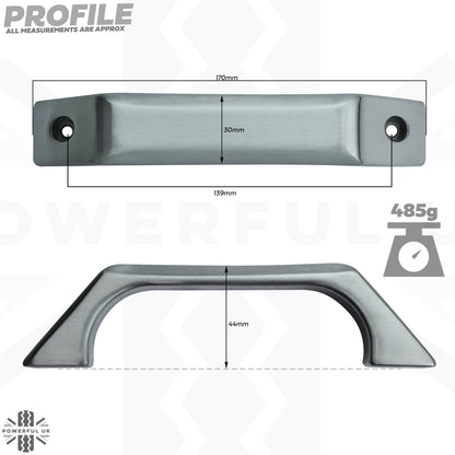 Interior Door Handles - Brushed Stainless Steel - for Land Rover Defender