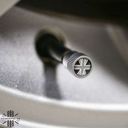 "Union Jack" Dust Valve Caps (4pc) Aftermarket for Land Rover