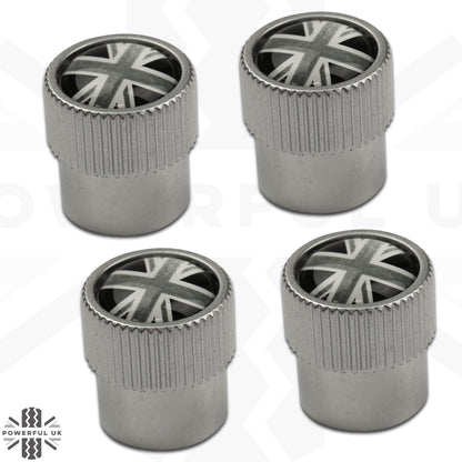 "Union Jack" Dust Valve Caps (4pc) Aftermarket for Land Rover