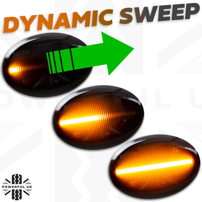 Side Repeaters (Pair) - LED - Smoked - Dynamic Sweep - for BMW Mini (R55,R56,R57,R58,R59)