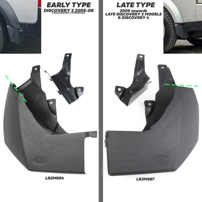 Genuine Mudflap Kit - Rear - for Land Rover Discovery 3 2005-08