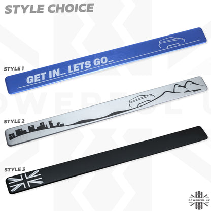 Door Scuff Plate Insert Set - Silver + Cityscape for Range Rover Evoque