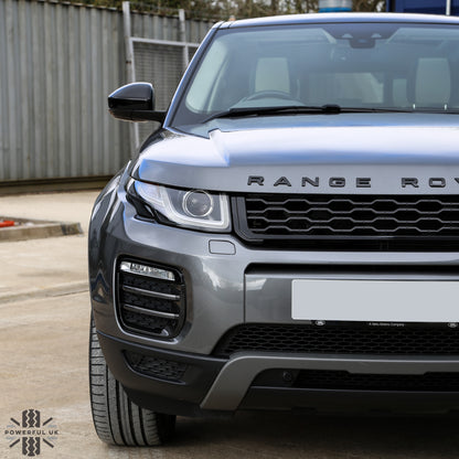 Carbon Fibre Effect Front fog Surrounds wih Grey Inserts for Range Rover Evoque SE & HSE (2016-19)