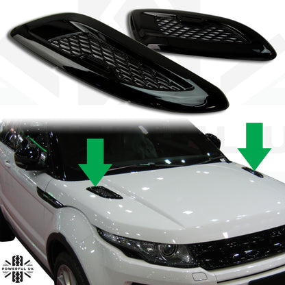 Dummy Bonnet Vents - Black for Range Rover Evoque