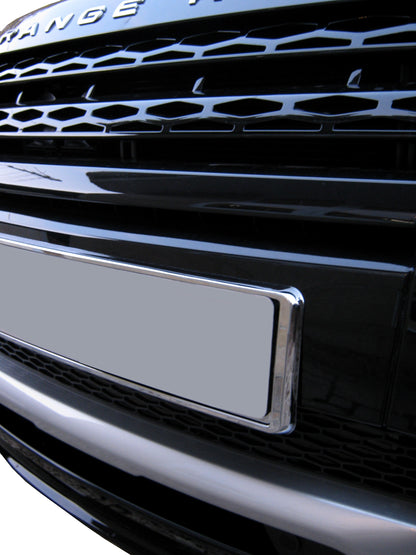 Front Number Plate Plinth - Chrome - for Range Rover Evoque