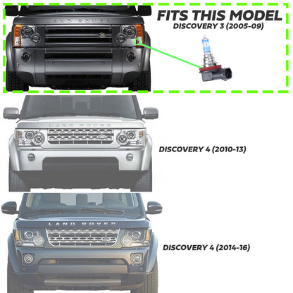 OSRAM H8 Cornering Lamp Bulbs for Land Rover Discovery 3 (2005-09)