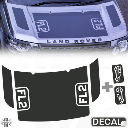 Bonnet Decal Set - Twin Insert - FL2 for Land Rover Freelander 2