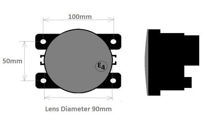 Front Bumper Fog Lamps for Land Rover Discovery 4 - LED "HSX Style" - PAIR