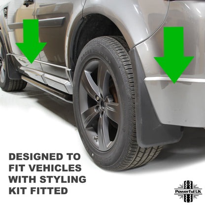 Mudflap kit ( Front + Rear ) for Land Rover Freelander 2 with bodykit