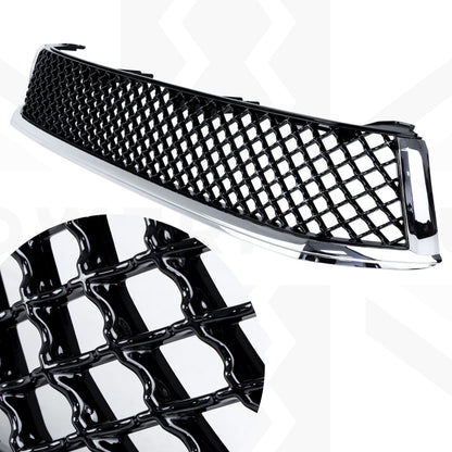 Front Grille - Gloss Black Mesh + Chrome - for Toyota Hilux Mk8 Revo (2016-20)