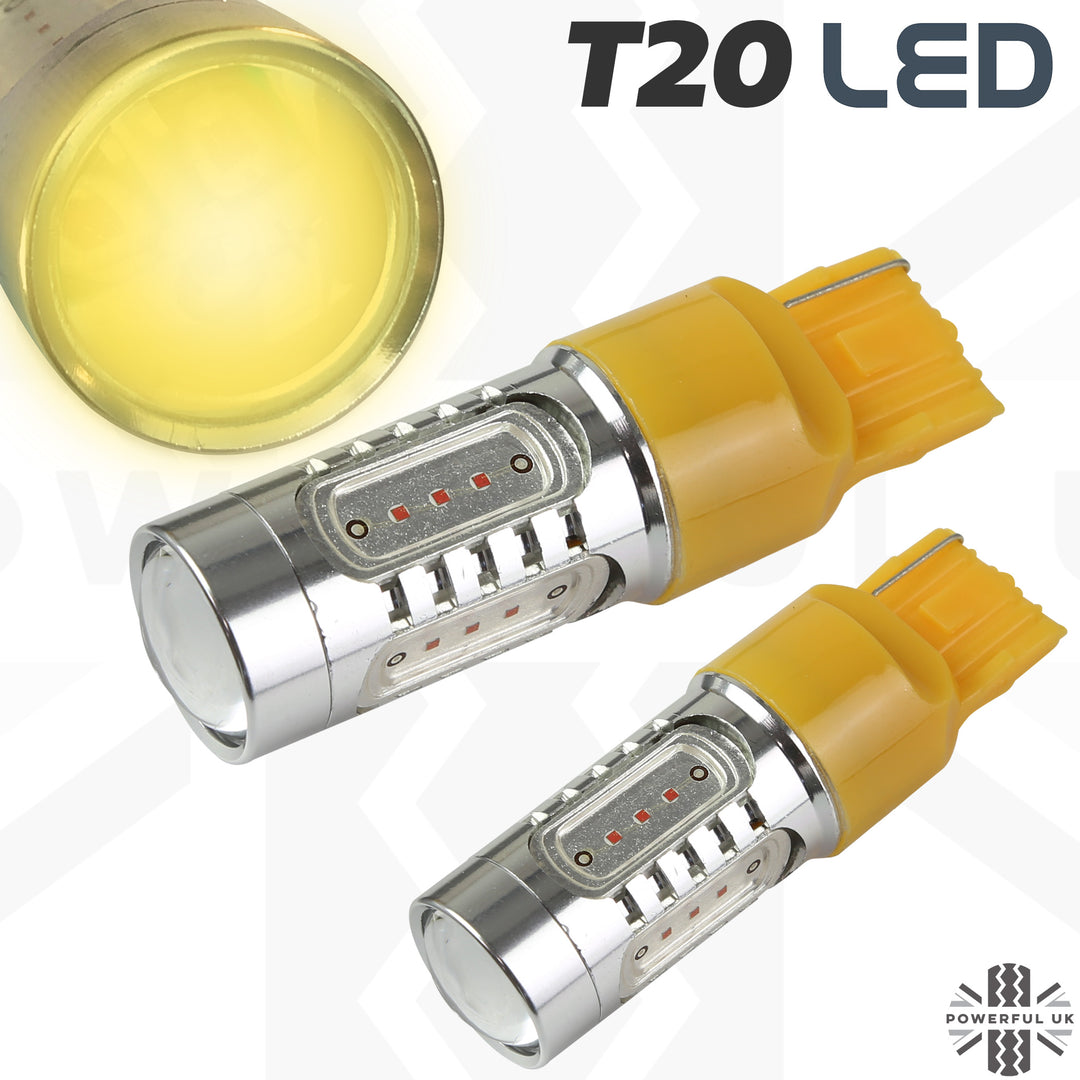 Amber LED Bulb (T20) - Single Function Indicator - PAIR – Powerful UK