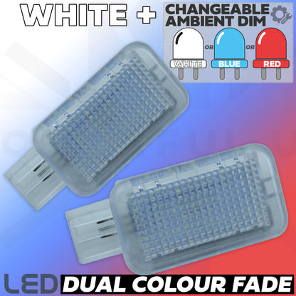 WHITE-RED-BLUE LED interior Footwell ambient lamp upgrade for Land Rover Discovery 5 (2pc)