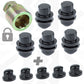 Locking Wheel Nut Kit for Land Rover Classic Defender Alloy Wheels - Black