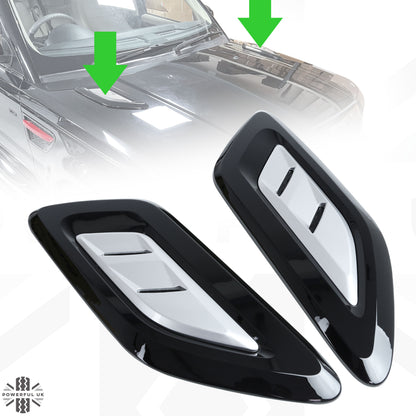 Bonnet Vents for Range Rover Sport L320 - Black & Silver