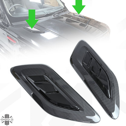 Bonnet Vents for Land Rover Discovery 3/4 - Carbon & Black