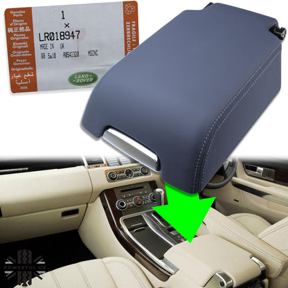 Cubby Box Lid - Ocean Grey Leather for Range Rover Sport 2010