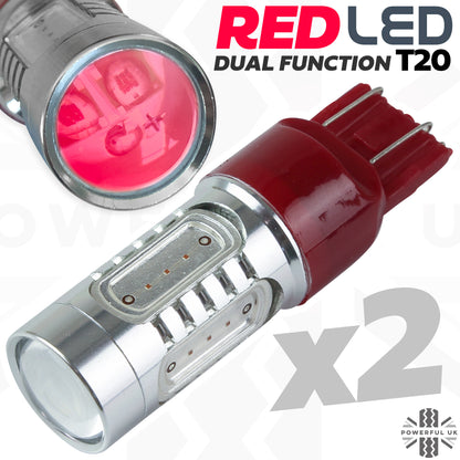 Red LED Bulb (T20) - Dual Function Stop/Tail - PAIR