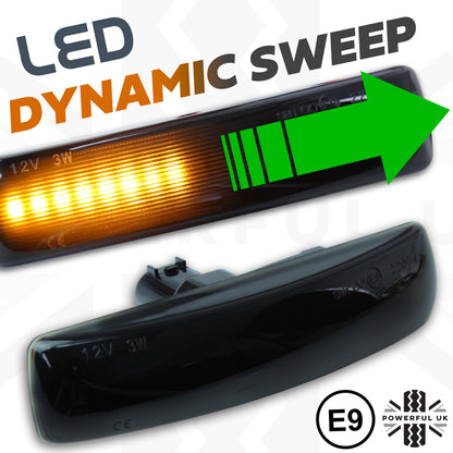 LED Dynamic Sweep Side Repeaters for Land Rover Discovery 3 & 4 (Pair) - Smoked