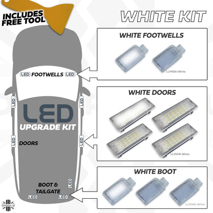 White LED Interior Light kit for Range Rover L405