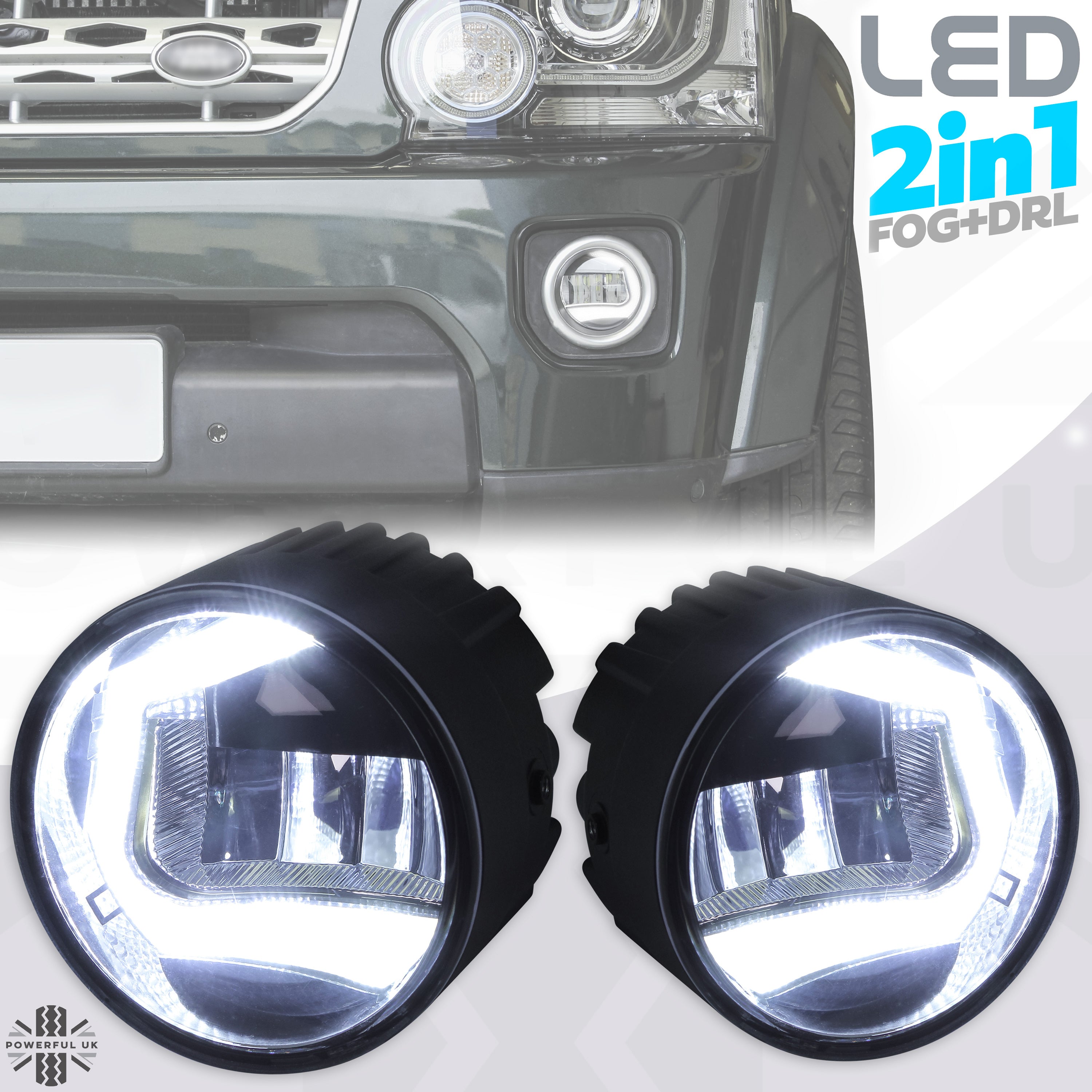 Front Bumper fog & DRL 2 in 1 LED lamps for Land Rover Discovery 4