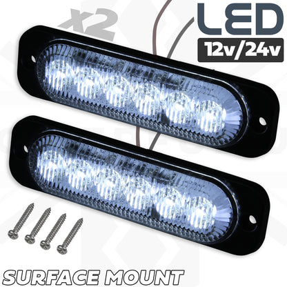 Surface Mount LED Modules - Rectangle Shape - White - PAIR