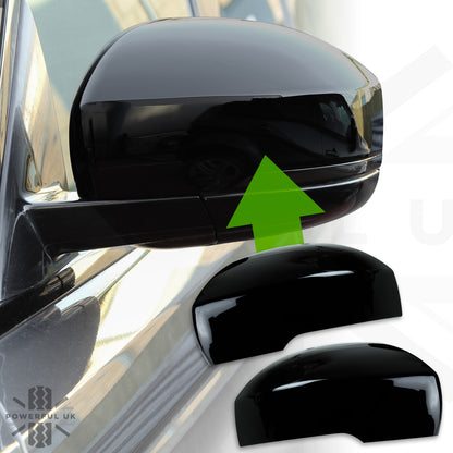 Mirror Covers - Top Half Caps for Range Rover L405  - Gloss Black