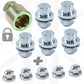 Locking Wheel Nut Kit for Land Rover Classic Defender Alloy Wheels - Silver