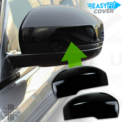 Top Half Mirror Covers - Stick on type for Range Rover L405  - Gloss Black