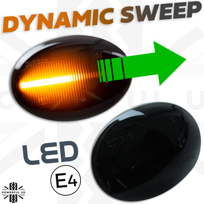 Side Repeaters (Pair) - LED - Smoked - Dynamic Sweep - for BMW Mini (R55,R56,R57,R58,R59)