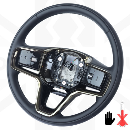 Steering Wheel - NON Heated - Ebony Leather + Moonlight Bezel for Range Rover Velar 2021+