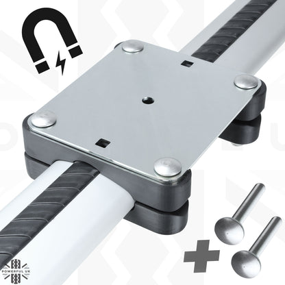 Roof Cross Bar Antenna Mount Kit for the Land Rover Discovery 3&4 - Kit A - Zinc Plated Steel Top