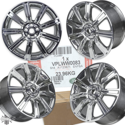 21" Forged Machine Polished Alloy Wheels - Set of 4 for Range Rover L405 Genuine