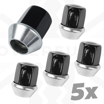 5x Black Alloy Wheel Nuts for Range Rover Evoque