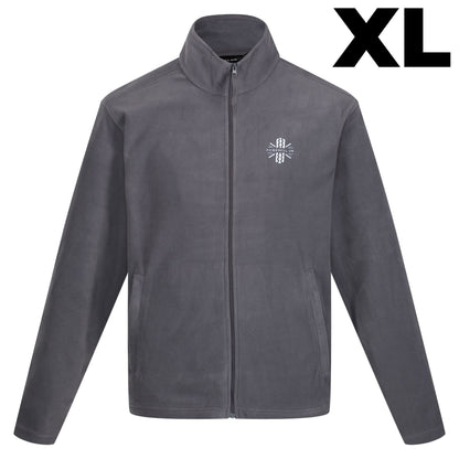 Embroidered Fleece Powerful UK Ltd "Merch" - Seal Grey - XL