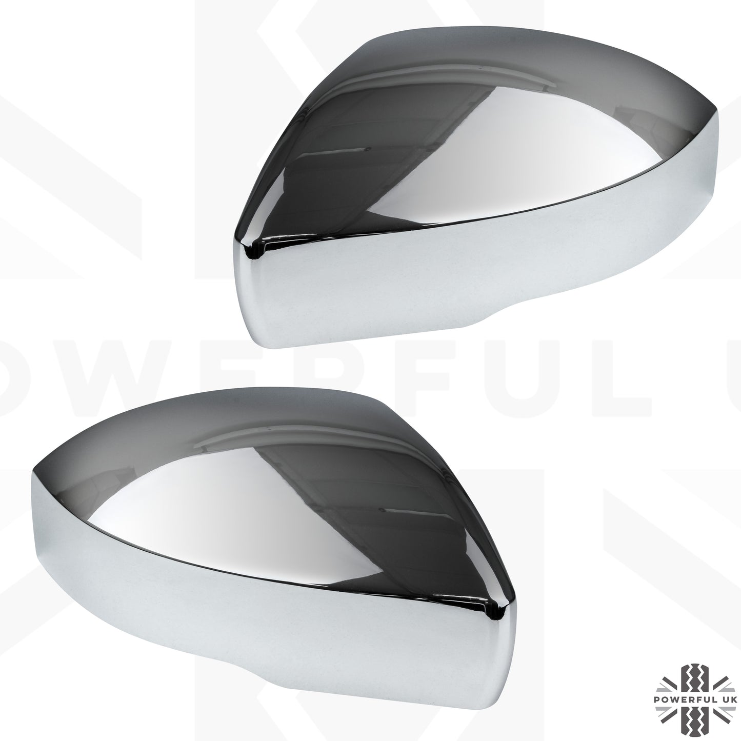 Genuine Mirror Covers - Top Half Caps for Land Rover Discovery 5 - Chrome