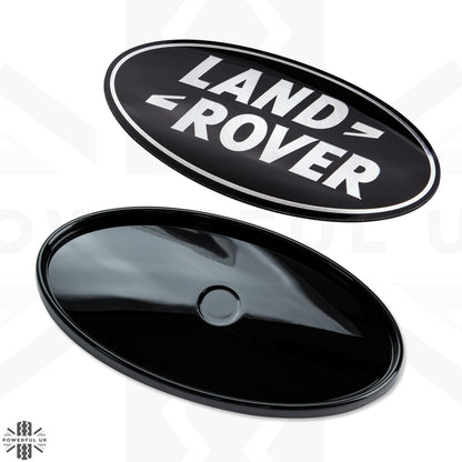 Black & Silver Badge on Gloss Black Plinth for Range Rover Evoque