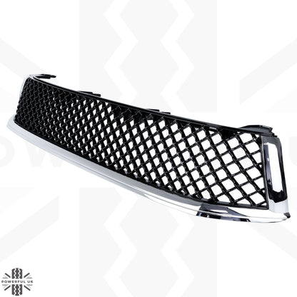 Front Grille - Gloss Black Mesh + Chrome - for Toyota Hilux Mk8 Revo (2016-20)