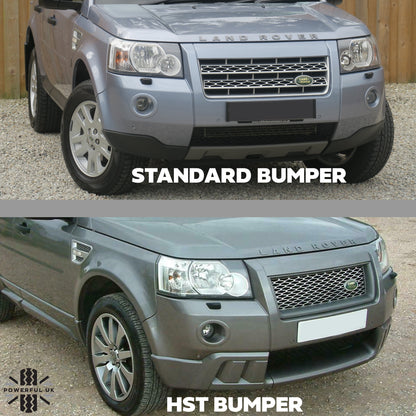 Front Bumper HST styling kit Gloss Black for Land Rover Freelander 2 (3pc)