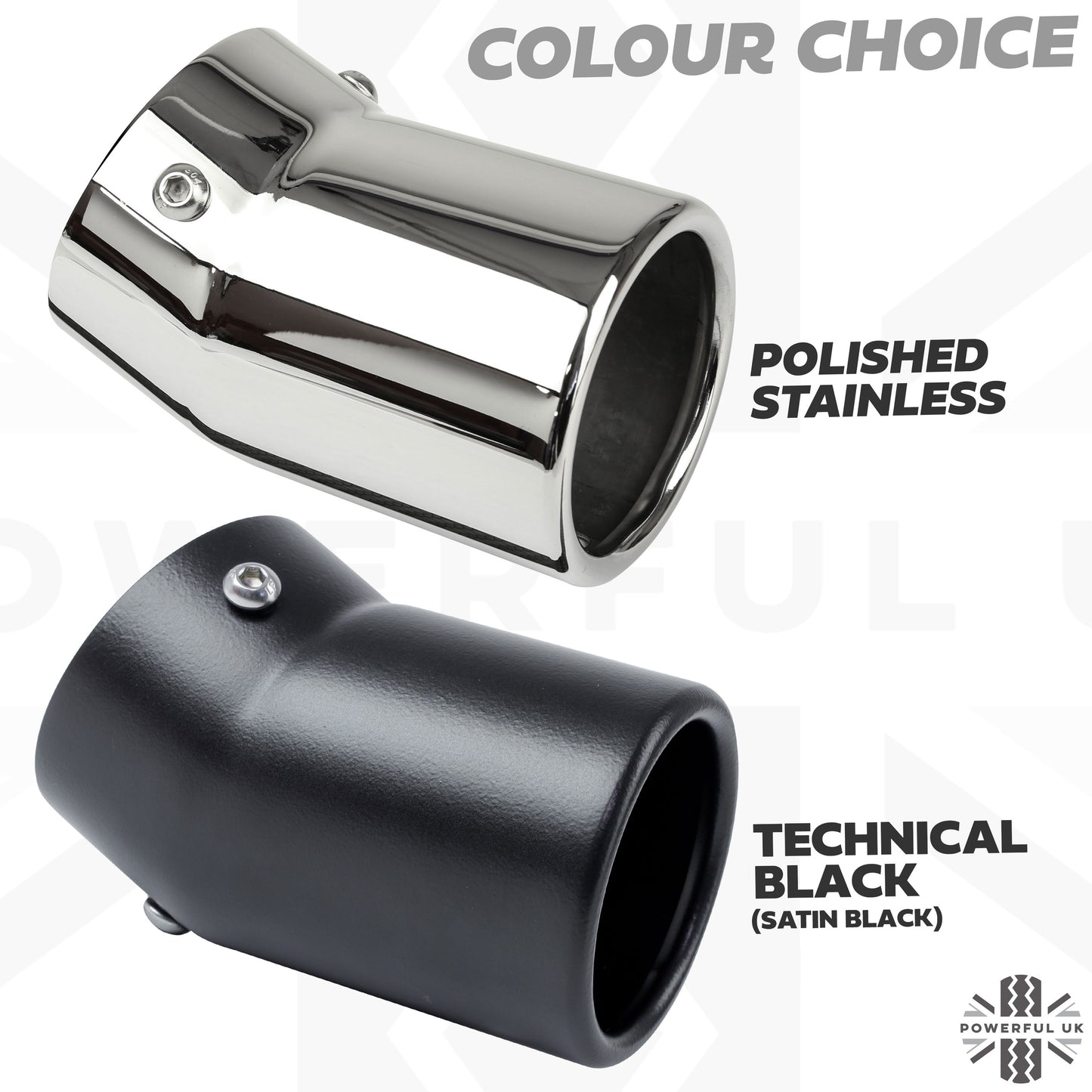 Exhaust Tips for Land Rover Defender L663 (for 55mm exhaust) - Stainle –  Powerful UK