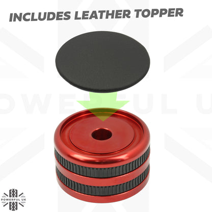 Rotary Shifter in Red with Leather Topper- Type 1 - Genuine - for Range Rover L405