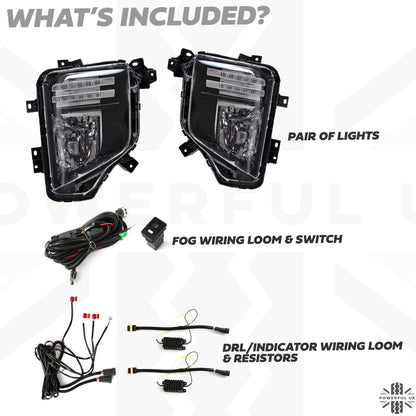 Front Fog/DRL/Indicator Kit for Mitsubishi L200 Series 6 2019+ (LED DRL & Indicator version)