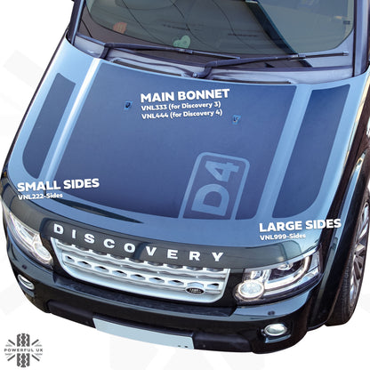 Bonnet Side Panel Decals - Small Type for Land Rover Discovery 3&4