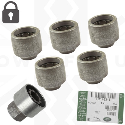 Locking Wheel Nut Set (genuine) for Steel Wheels for Land Rover Defender L663