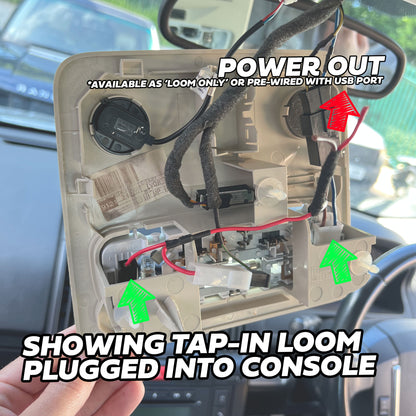 Overhead Console 'Dashcam' Wiring Kit - Tap-in Loom + USB-C Adapter for Freelander 2 (2007-2012)