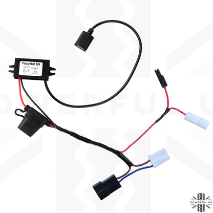 Overhead Console 'Dashcam' Wiring Kit - Tap-in Loom + USB-A Adapter for Freelander 2 (2007-2012)