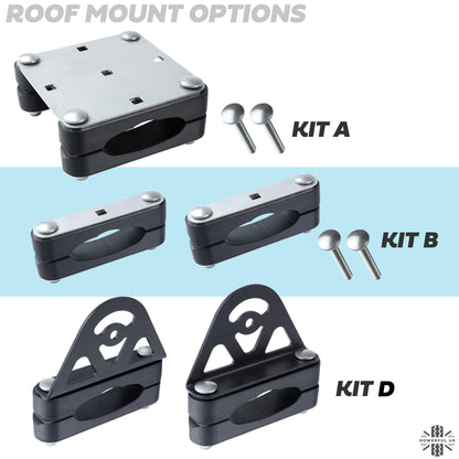 Mount Clamp Kit for the Land Rover Freelander 2 Genuine Cross Bars - Kit D (Black)