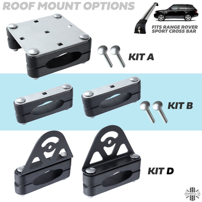 CROSS BAR Mount Clamp Kit for the Range Rover Sport L320 - Kit D (Stainless)